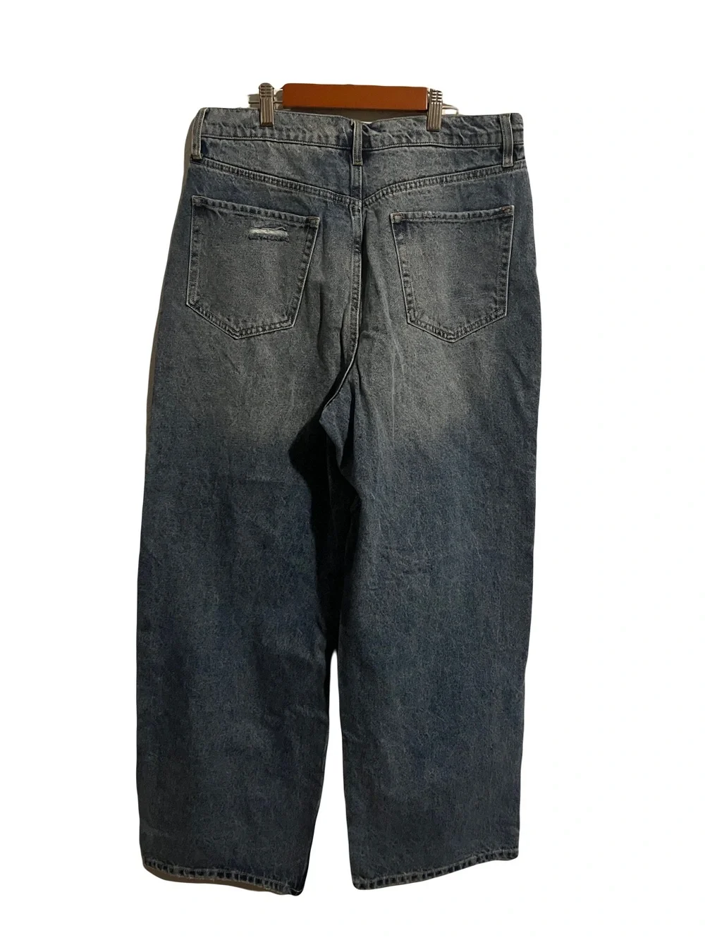 Fashion Nova On Trend 90’s Baggy Wide Leg Jean Med Blue Wash Size 13